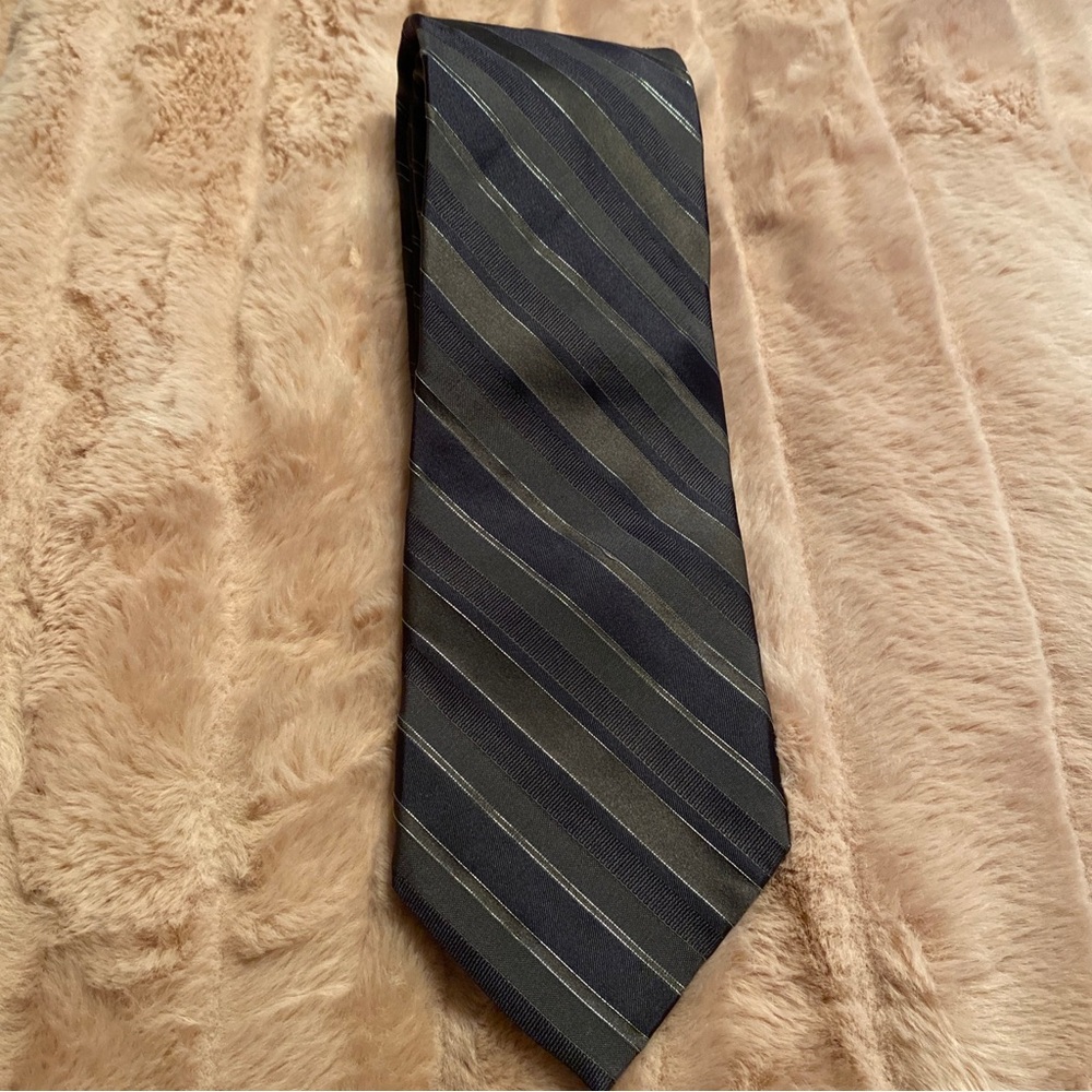 Calvin Klein black and grey silk tie